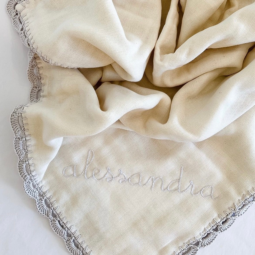 crochet trim blanket