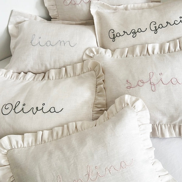 mini cushion in organic hemp | oat