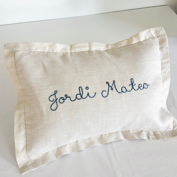 mini cushion in organic hemp | oat
