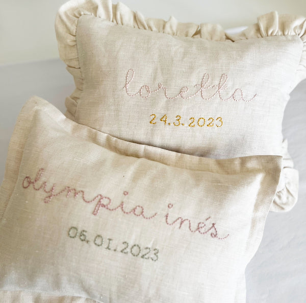 mini cushion in organic hemp | oat