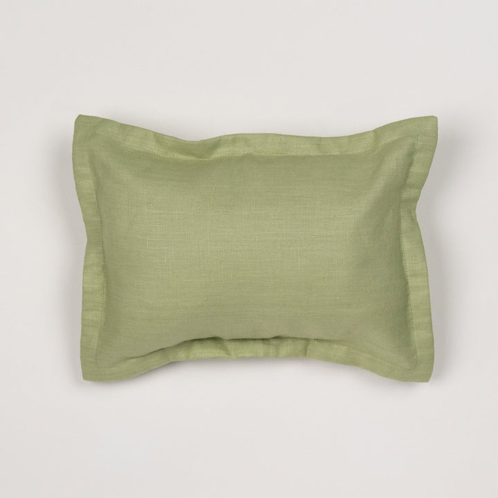 mini cushion in organic linen | sage