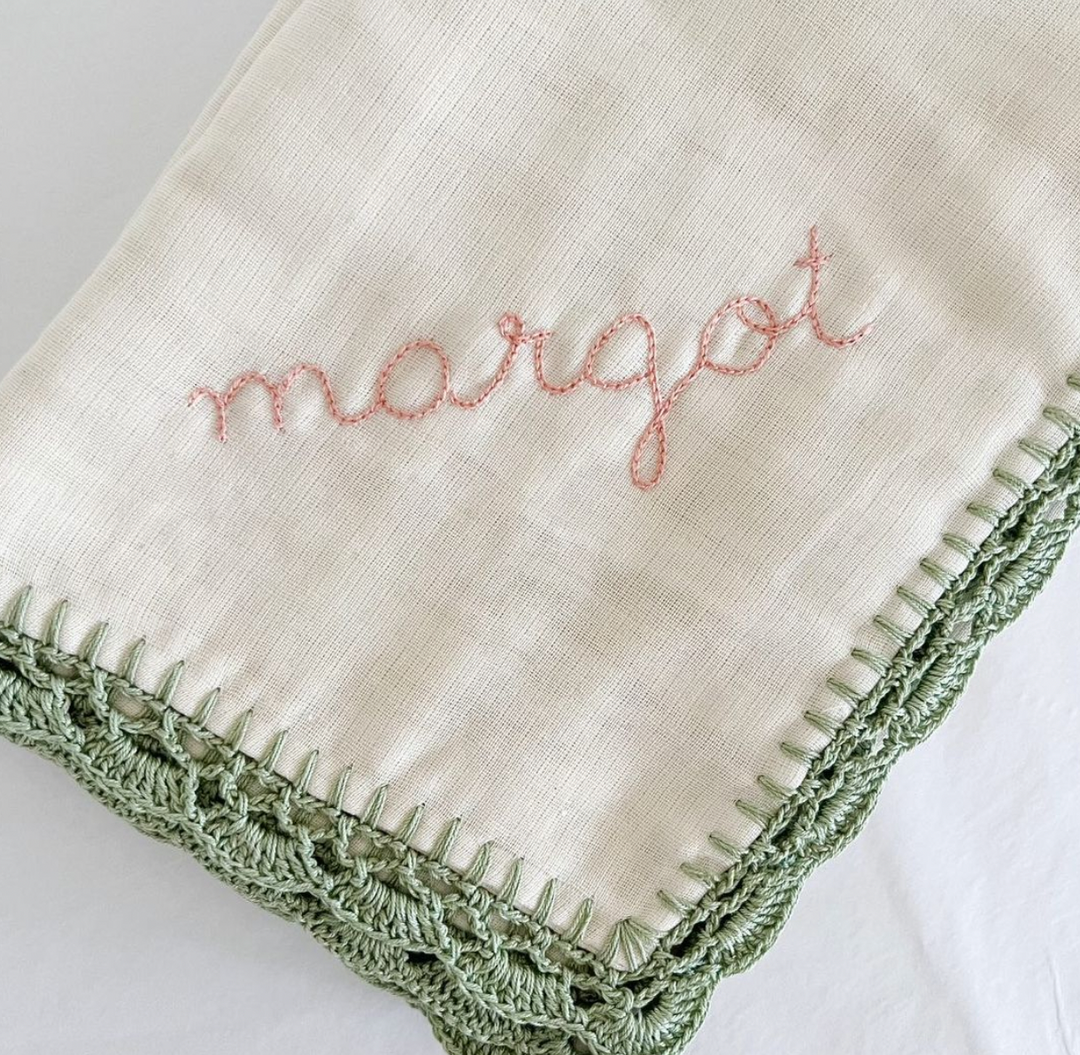 crochet trim blanket