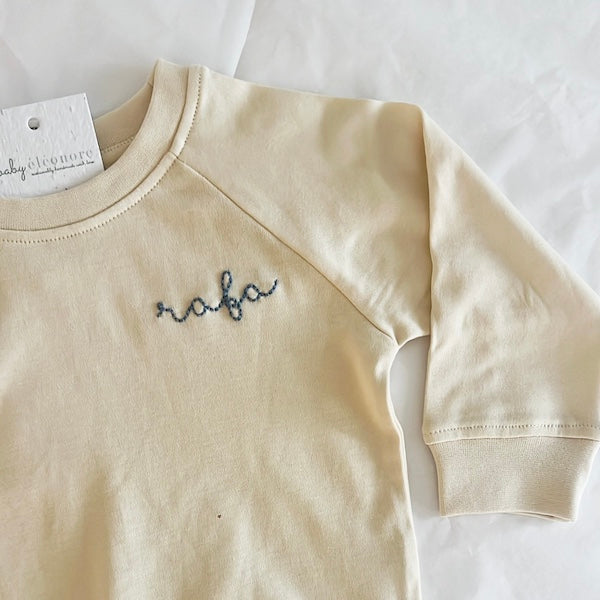 embroidered pullover