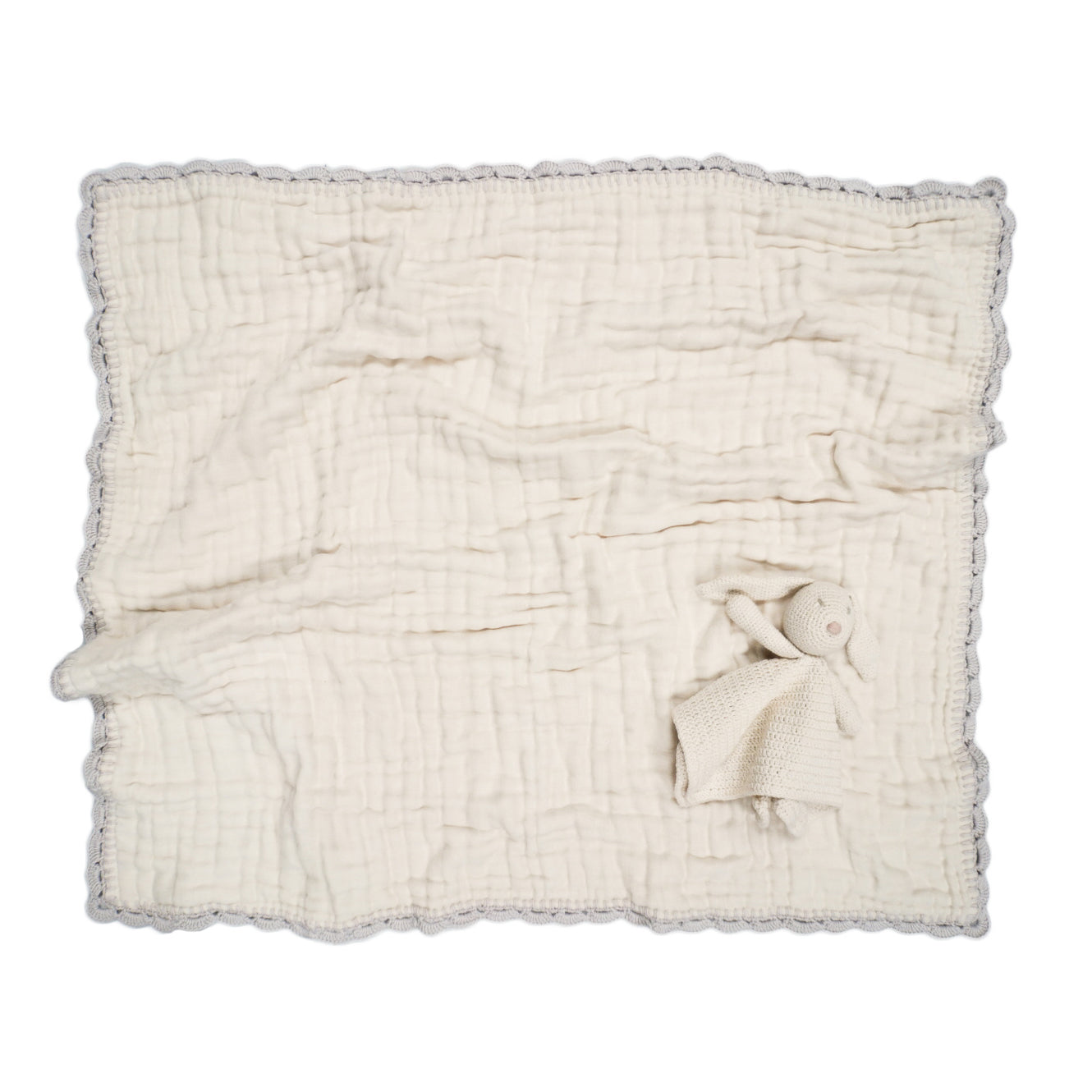 crochet trim blanket | moon
